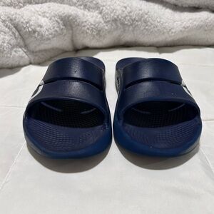 OOFOS Navy Blue Slide Sandals